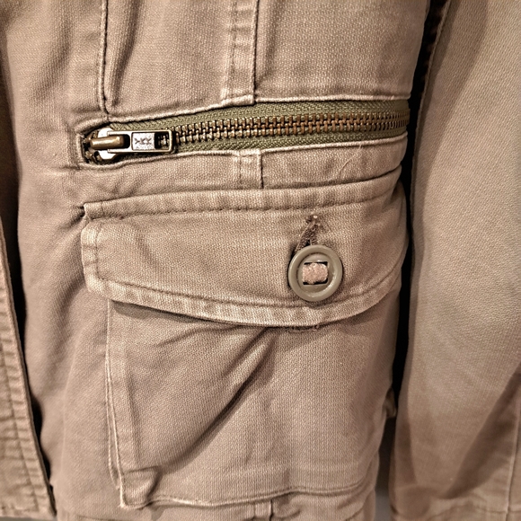 Army Jacket, fitted, pockets, Zippers size M - Picture 2 of 6